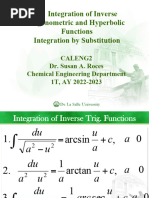 I.4 Integration of Inverse Trig. and Hyperbolic Functions, by Substitution