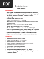 Co-Ordination Chemistry: 3-Mark Questions