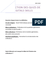 Correction Des Quizs de Digitals Skills