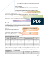 Gestion Financière: Le Financement Du Cycle D'investissement Exercice1