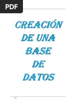 Creacion de Una Base de Datos