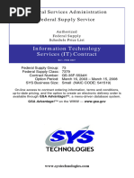 Information Technology Services (IT) Contract: General Services Administration Federal Supply Service