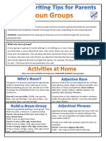 Year 3 and 4 Parent Writing Tips - Noun Groups