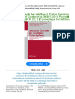 Advanced Concepts For Intelligent Vision Systems 15th International Conference ACIVS 2013 Poznań Poland October 28 31 2013 Proceedings 1st Edition Christophe Deknudt Download PDF