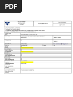 Supplier-Vendor Regiteration Form - Xls (Blank)