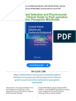 PDF Cosmetic Patient Selection and Psychosocial Background A Clinical Guide To Post Operative Satisfaction Panagiotis Milothridis Download