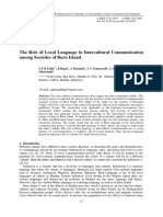 The Role of Local Language in Intercultural Communication Among Societies of Buru Island