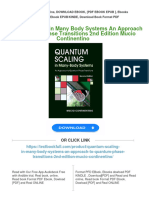 (FREE PDF Sample) Quantum Scaling in Many Body Systems An Approach To Quantum Phase Transitions 2nd Edition Mucio Continentino Ebooks