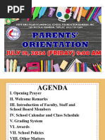 ParentS' Orientation SY 2024-25