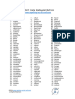 2024 300 Sixth Grade Spelling Words