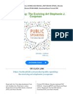 Get Public Speaking: The Evolving Art Stephanie J. Coopman Free All Chapters