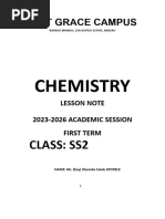 Original Chemistry SS2 Lesson Note 1ST Term