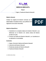 Tema 01, Clase.2 Origen y Fuentes Del Derecho Mercantil