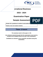 IB Sample Exam 2023 2024 QP