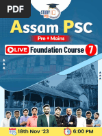 Assam PSC Study IQ Time Table