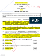 PLS2601 Oct-Nov 2023 Exam Memorandum