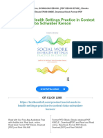 Social Work in Health Settings Practice in Context Toba Schwaber Kerson Download PDF