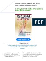 Full Download Data Science and Analytics With Python 1st Edition Jesus Rogel-Salazar PDF