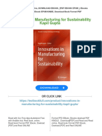 Get Innovations in Manufacturing For Sustainability Kapil Gupta Free All Chapters