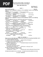 KSJ 12 Eng First Mid Term Test - 2024