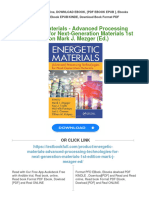 (PDF Download) Energetic Materials - Advanced Processing Technologies For Next-Generation Materials 1st Edition Mark J. Mezger (Ed.) Fulll Chapter