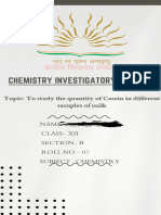 To Study The Quantity of Casien in Different Samples of Milk