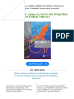 Basic Analysis IV: Measure Theory and Integration First Edition Peterson 2024 Scribd Download