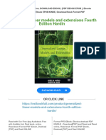 Generalized Linear Models and Extensions Fourth Edition Hardin 2024 Scribd Download