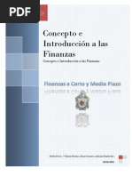 Consepto e Introducción A Las Finanzas