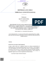 República de Chile Tribunal Constitucional: Sentencia Rol #12.612-21 INA