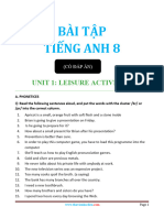 Bài Tập Lớp 8 Sách Mới Cả Năm