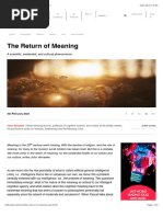 The Return of Meaning - John Vervaeke