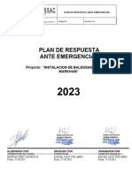 Plan de Respuesta Ante Emergencias 2023