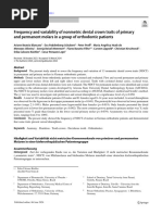 Frequency and Variability of Nonmetric Dental Crown Traits of Primary and Permanent Molars in A Group of Orthodontic Patients