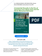 Human and Environmental Security in The Era of Global Risks Perspectives From Africa Asia and The Pacific Islands Mohamed Behnassi