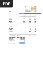 Joseph Carlson DCF Spreadsheet