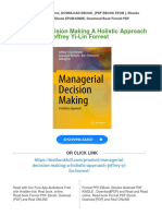 (FREE PDF Sample) Managerial Decision Making A Holistic Approach Jeffrey Yi-Lin Forrest Ebooks