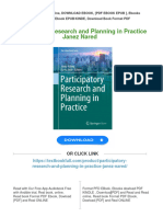 (FREE PDF Sample) Participatory Research and Planning in Practice Janez Nared Ebooks