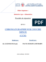 Travaux Pratiques de Chromatographie