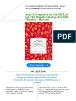 Get Climate and Energy Governance For The UK Low Carbon Transition The Climate Change Act 2008 Thomas L Muinzer Free All Chapters