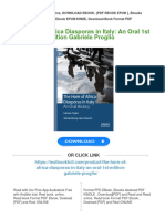 The Horn of Africa Diasporas in Italy: An Oral 1st Edition Gabriele Proglio 2024 Scribd Download