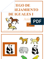 Juego Emparejamiento de Iguales ANIMALES 1