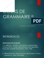 Cours de Grammaire Ii