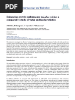 Enhancing Growth Performance in Ilabeo Rohitai A Comparative Study of Water and Feed Probiotics