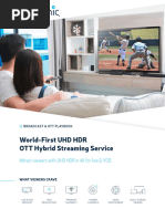 World First UHD HDR OTT Hybrid Streaming Service