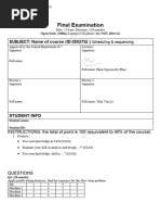 ISE - Scheduling - FinalExam 2023 Solution V1