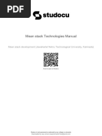 Mean Stack Technologies 2 Lab Manual