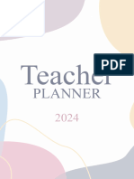 Teacher Planner For 2024 in Colorful Aesthetic Style