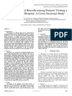 Seroprevalence of Brucella Among Patients Visiting A Single-Center Hospital: A Cross-Sectional Study