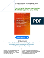 Get Adaptive Critic Control With Robust Stabilization For Uncertain Nonlinear Systems Ding Wang Free All Chapters